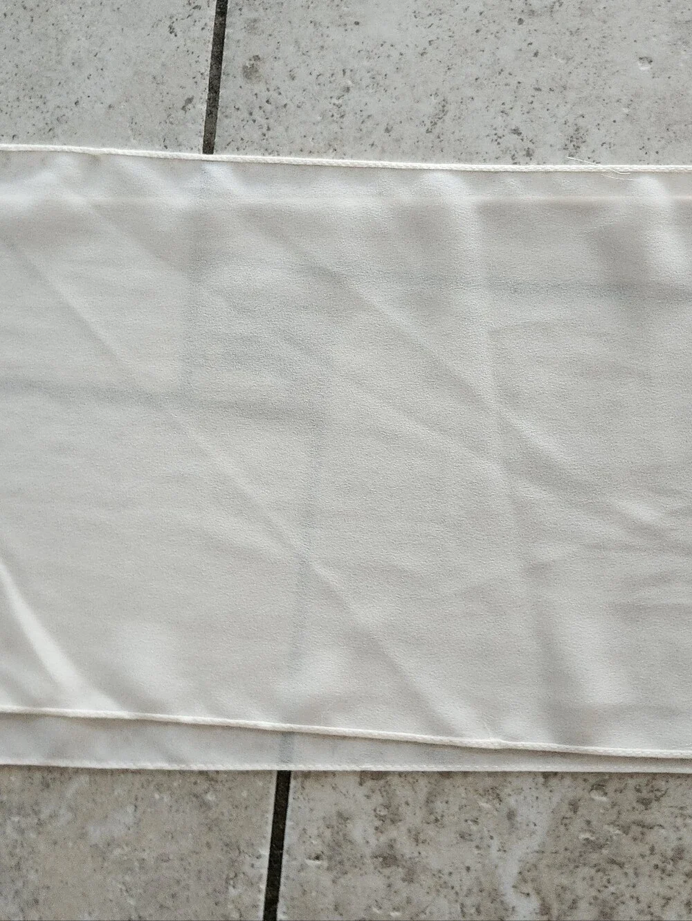 Elegant Cream Sheer Silk Scarf/Head Scarf 8x86 Inches